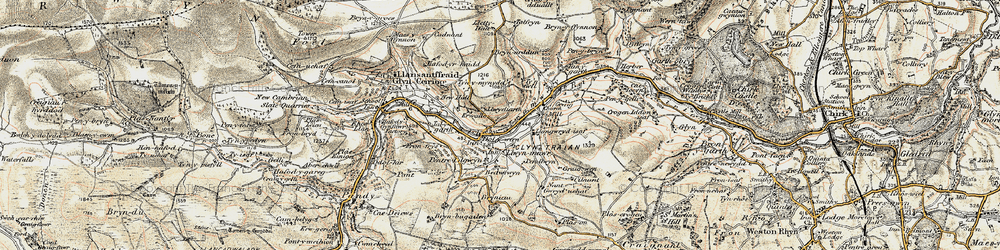 Old map of Llwynmawr in 1902-1903