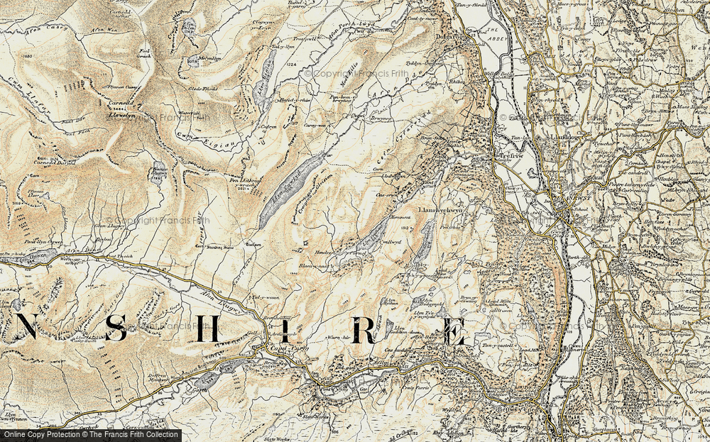 Old Map of Llyn Crafnant, 1902-1903 in 1902-1903