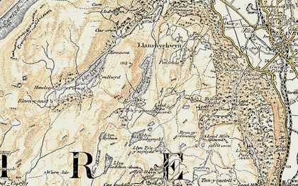 Old map of Afon Crafnant in 1902-1903