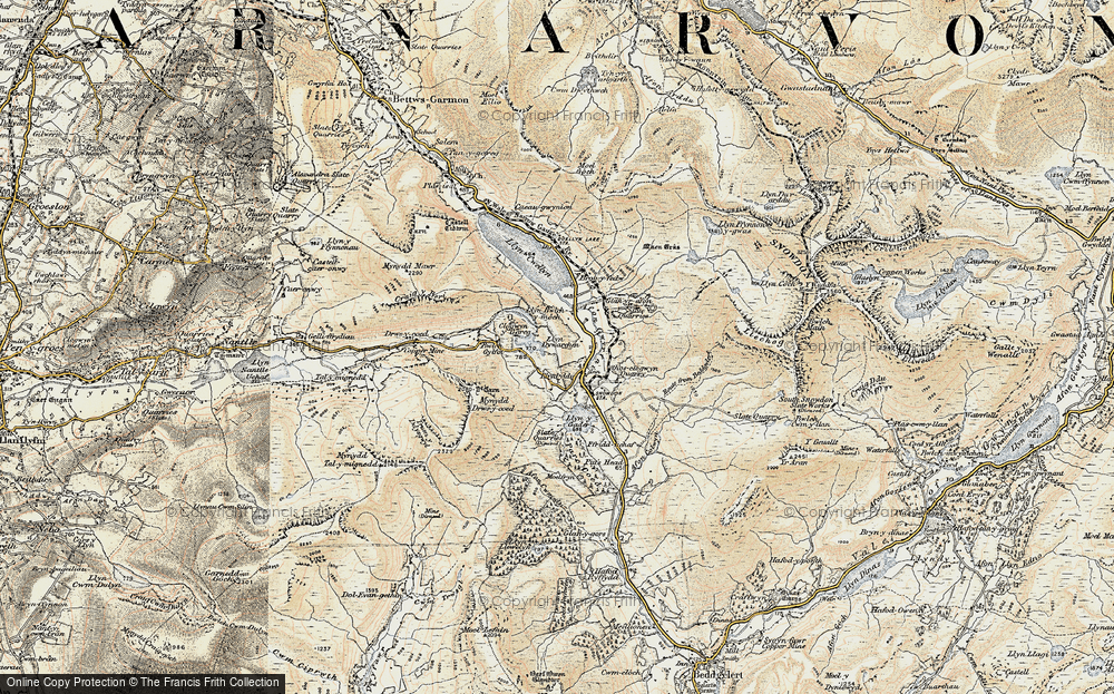 Old Map of Historic Map covering Afon Treweunydd in 1903