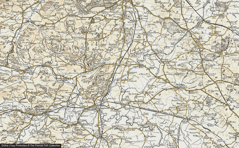 Old Map of Historic Map covering Waen Wen in 1902-1903