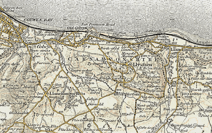 Old map of Llysfaen in 1902-1903