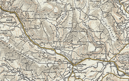 Old map of Bronydd-mawr in 1900-1901