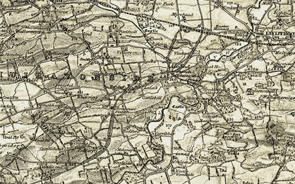 Old map of Almond in 1904-1906