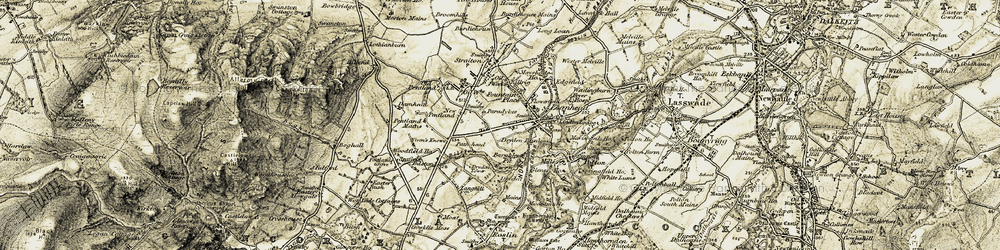 Old map of Loanhead in 1903-1904