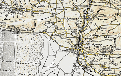 Old map of Lobb in 1900