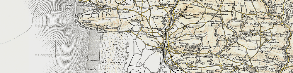Old map of Lobb in 1900