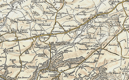 Old map of Widdacombe in 1900