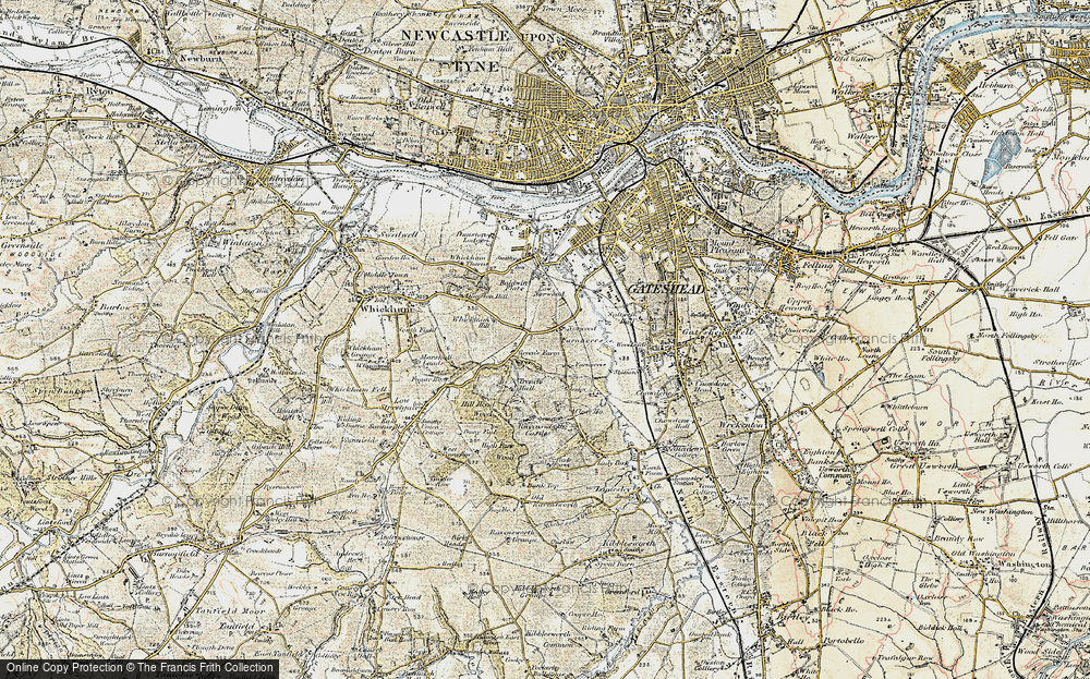 Old Map of Lobley Hill, 1901-1904 in 1901-1904