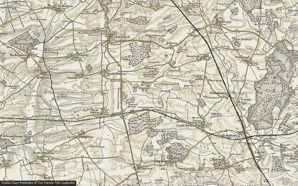 Old Map of Lobthorpe, 1901-1903 in 1901-1903