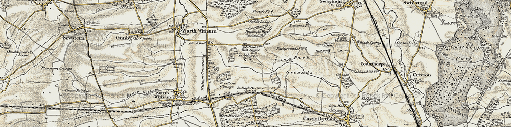 Old map of Beaumont Wood in 1901-1903