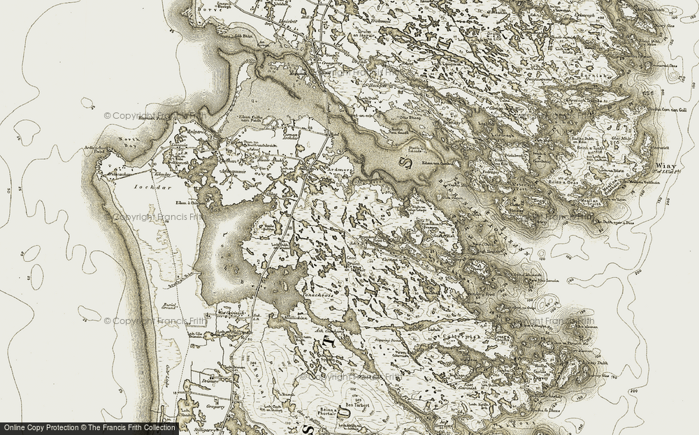 Old Map of Loch a'Chàrnain, 1911 in 1911