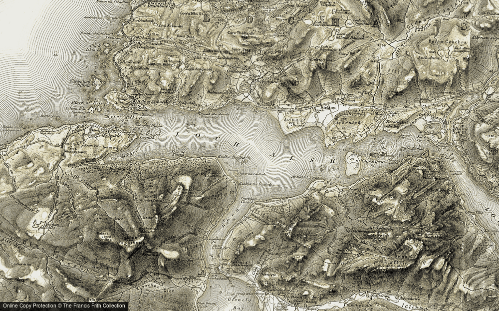 Old Map of Loch Alsh, 1908-1909 in 1908-1909