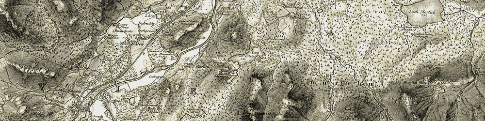 Old map of Loch an Eilein in 1908