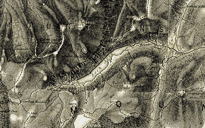 Old map of A' Chòinneach in 1908