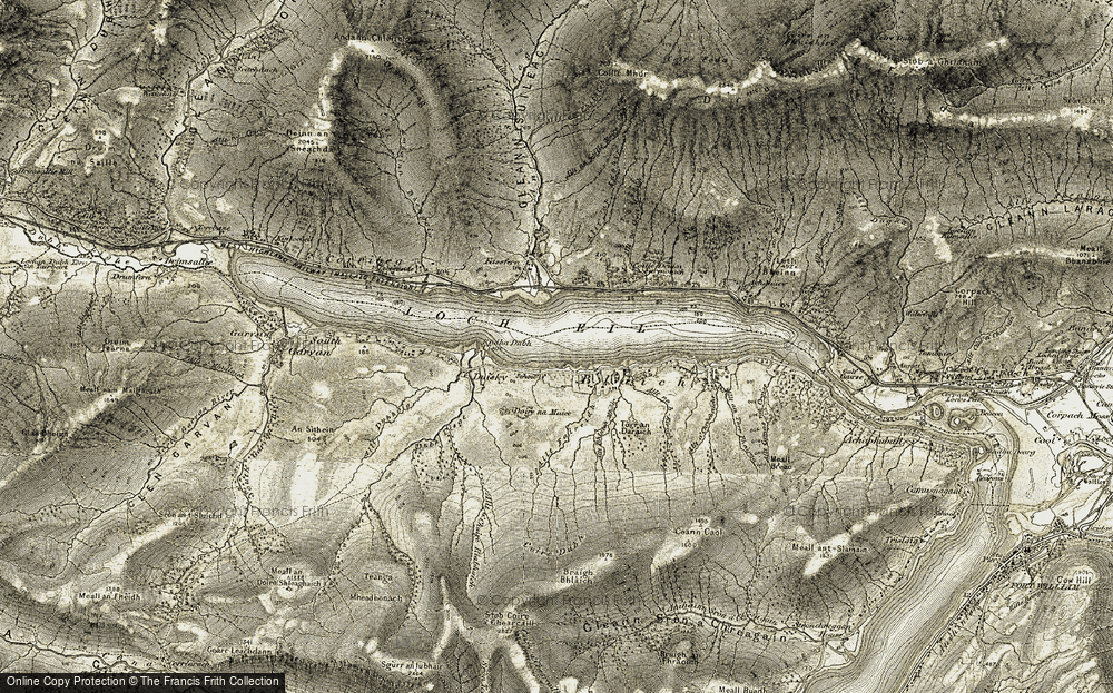 Old Map of Loch Eil, 1906-1908 in 1906-1908