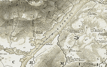 Old map of Tigh na Cruaiche in 1906-1908