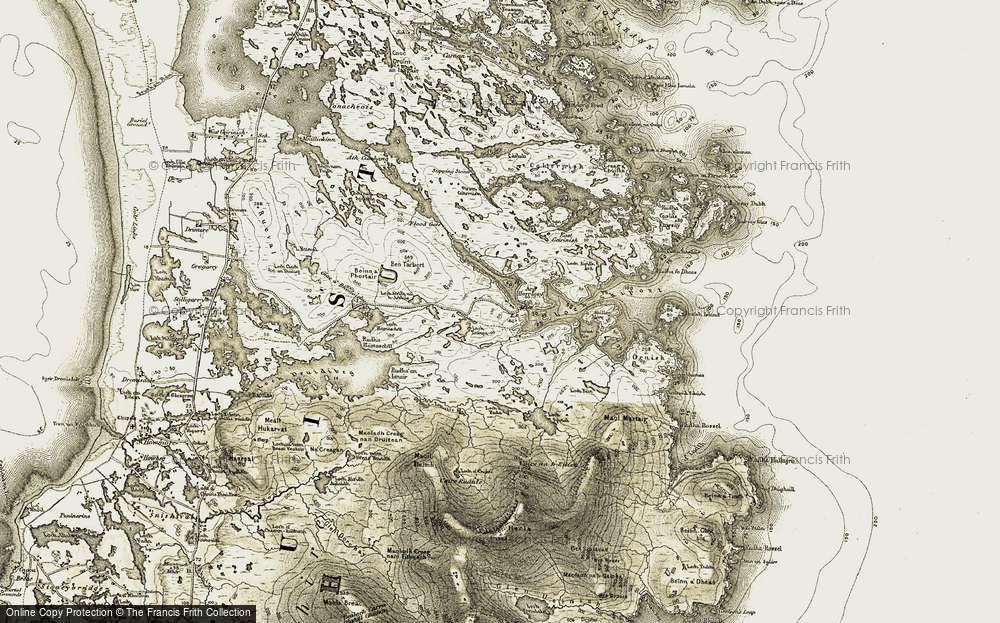 Old Map of Loch Sgioport, 1911 in 1911