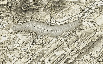Old map of Ben Gullipen in 1904-1907