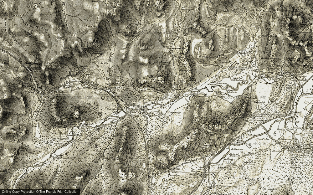 Old Map of Historic Map covering Bogroy in 1908-1911