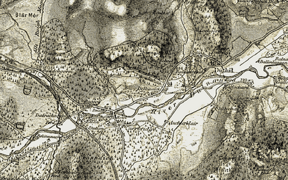 Old map of Bogroy in 1908-1911