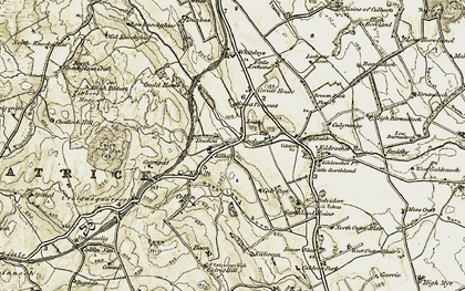 Old map of Lochans in 1905