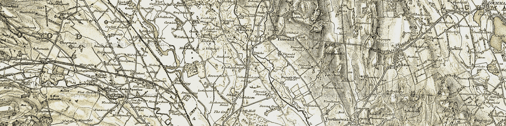 Old map of Locharbriggs in 1901-1905