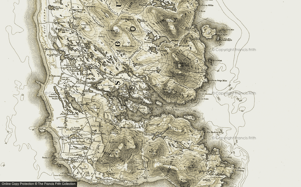 Old Map of Lochboisdale, 1911 in 1911