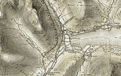 Old map of Edinchip in 1906-1907