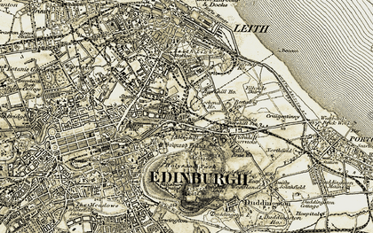 Old map of Lochend in 1903-1906