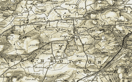 Old map of Lochrutton Loch in 1904-1905