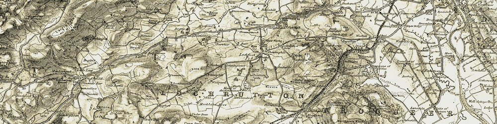 Old map of Lochrutton Loch in 1904-1905