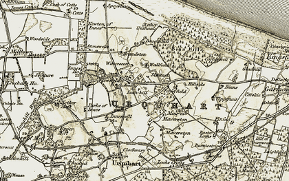 Old map of Brandston in 1910