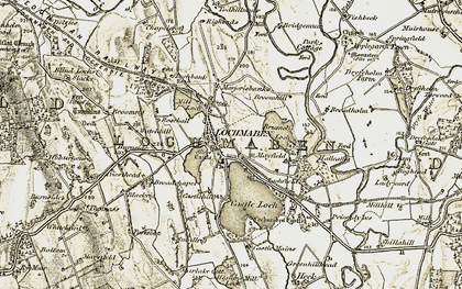Old map of Halleaths in 1901-1905