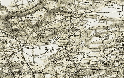 Old map of Lochore in 1903-1908