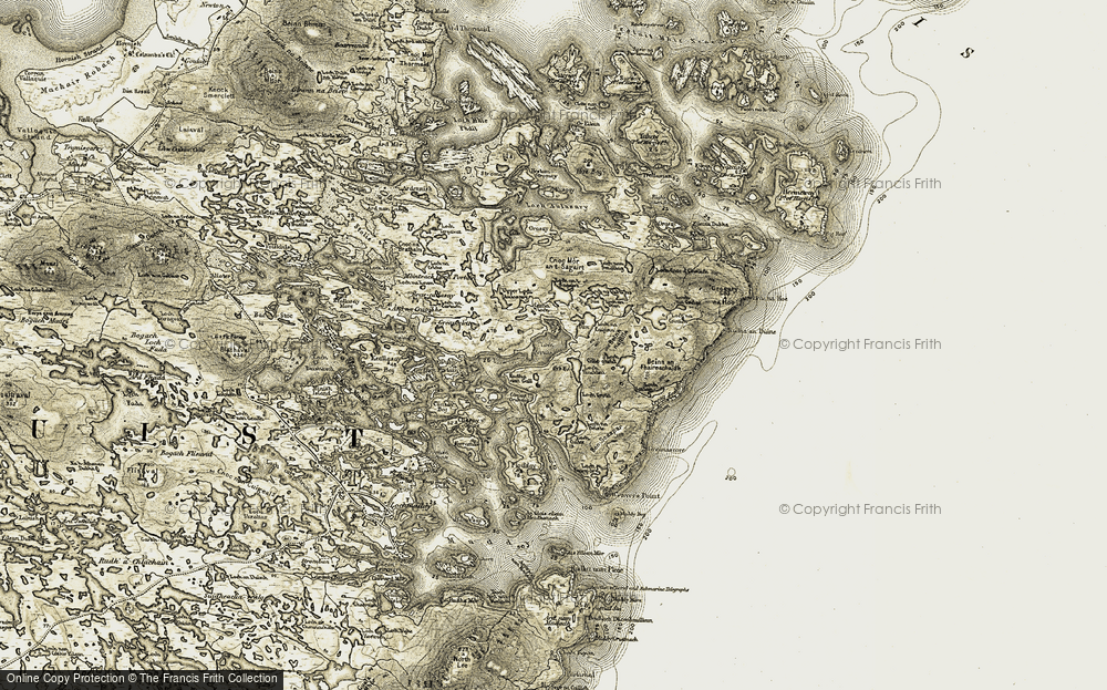 Old Map of Lochportain, 1908-1911 in 1908-1911