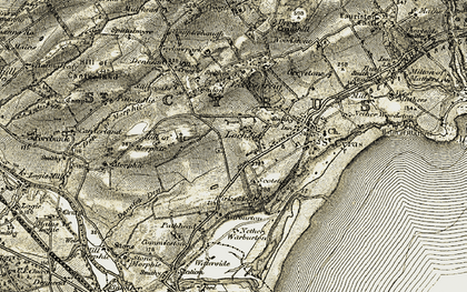 Old map of Brackenrigg in 1907-1908