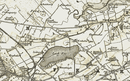 Old map of Acre Lea in 1911-1912