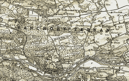 Old map of Bo Burn in 1908-1909