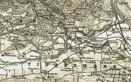 Old map of Lochty in 1906-1908