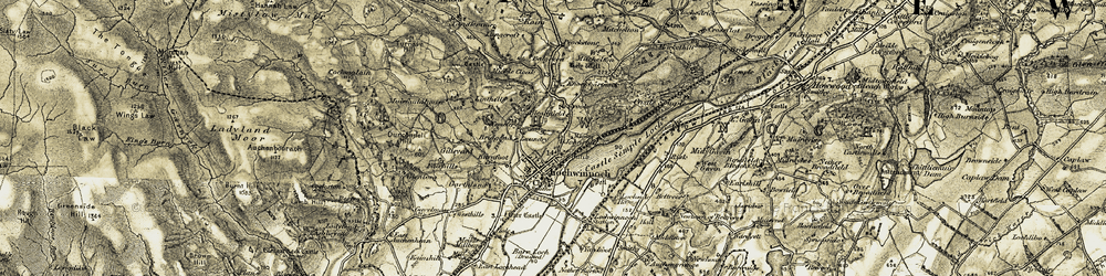 Old map of Turnave Hill in 1905-1906