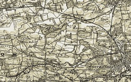 Old map of Lochwood in 1904-1905