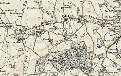 Old map of Lockeridge Dene in 1897-1899