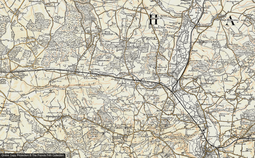 Old Map of Lockerley, 1897-1898 in 1897-1898