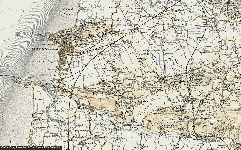 Old Map of Locking, 1899-1900 in 1899-1900