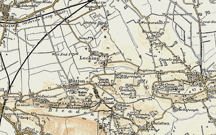 Old map of Locking in 1899-1900