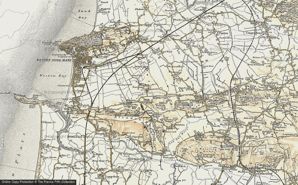 Historic Ordnance Survey Map of Locking, 1899-1900