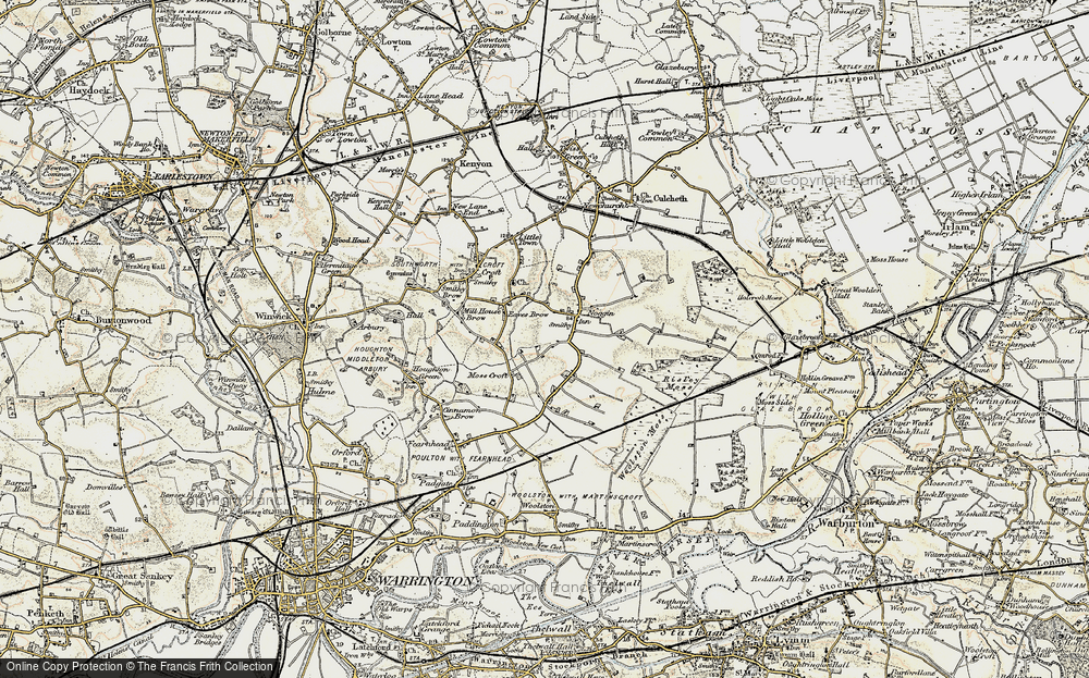 Old Map of Locking Stumps, 1903 in 1903