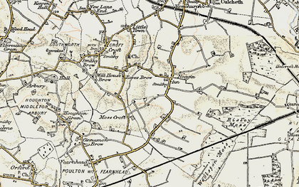 Old map of Locking Stumps in 1903