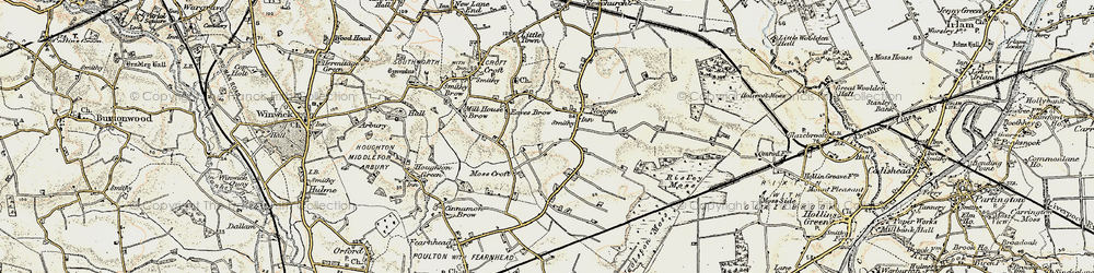 Old map of Locking Stumps in 1903